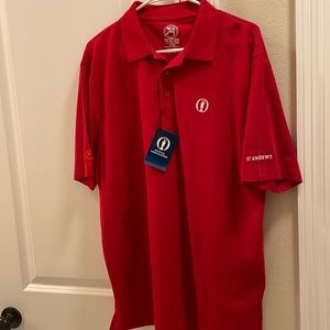 Red British Open golf polo L